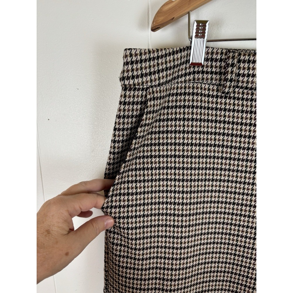 Forever 21 Men 36 Tan Black Cream Houndstooth Cargo-Inspired Knit Pants Straight - Picture 4 of 12